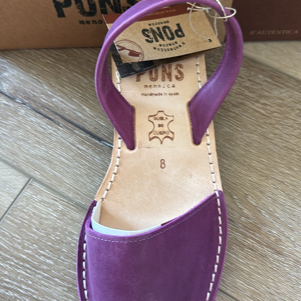 NIB New Pons Wedge Sandals in Purple - Picture 3 of 4